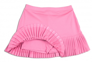 Girls fine-pleated pink tennis skort